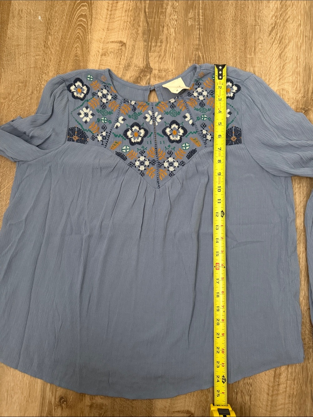 Harper by Francesca’s Embroidered Floral Yoke Long-Sleeve Top - Picture 9 of 9